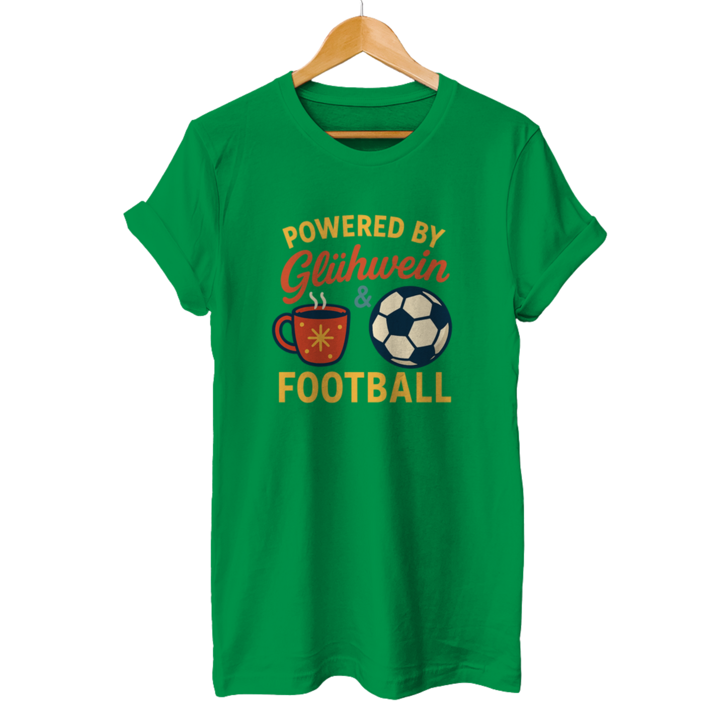 Powered by Glühwein & Football - Unisex T-Shirt