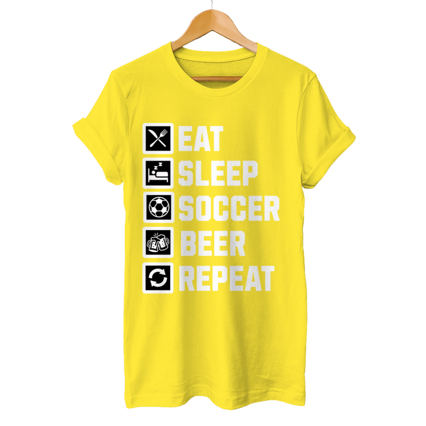 Eat-Sleep-Soccer-Beer-Repeat - Unisex T-Shirt
