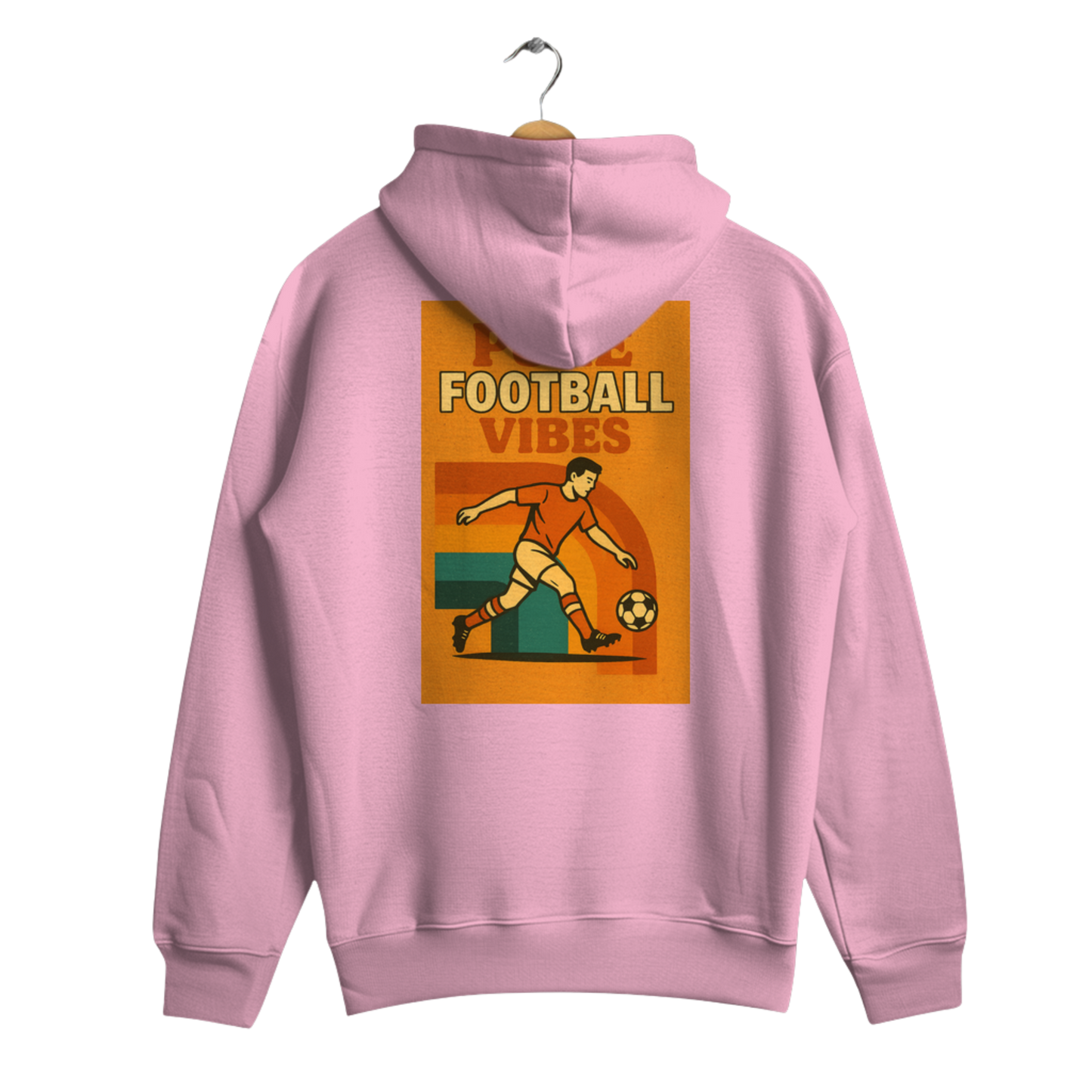 Pure Football Vibes Retro Poster Look - Unisex Hoodie