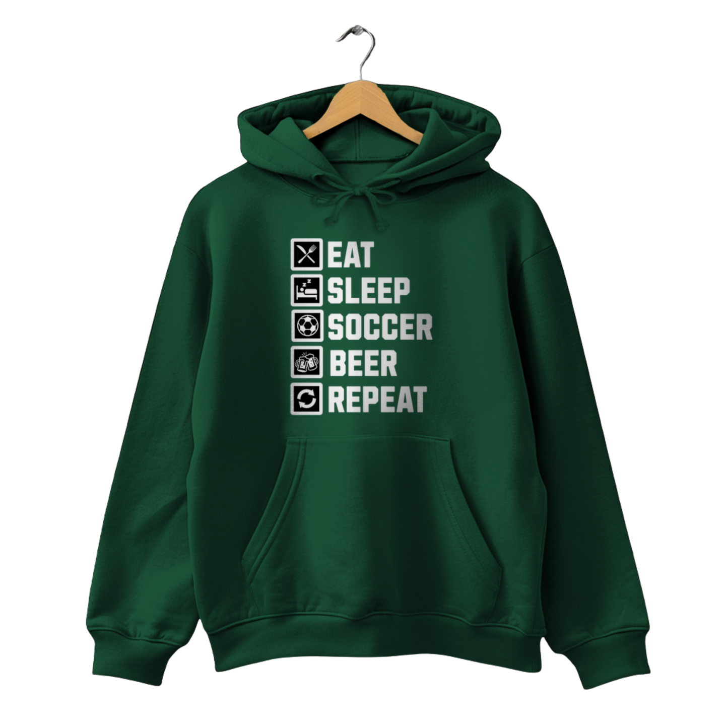 Eat-Sleep-Soccer-Beer-Repeat - Unisex Hoodie