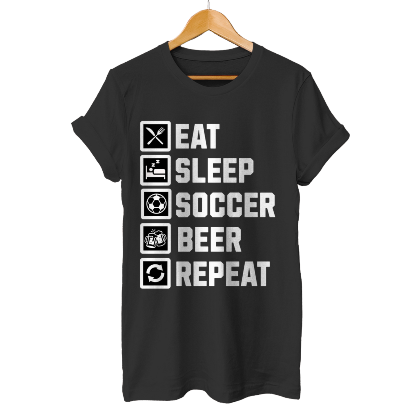 Eat-Sleep-Soccer-Beer-Repeat - Unisex T-Shirt