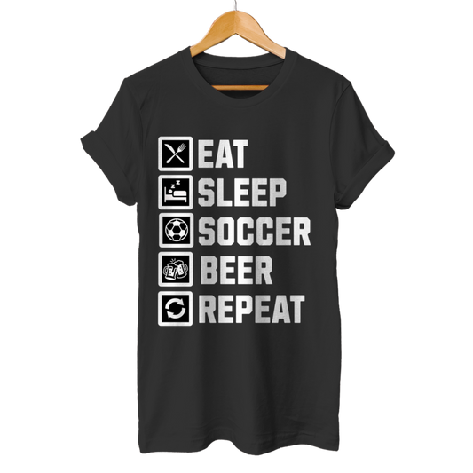 Eat-Sleep-Soccer-Beer-Repeat - Unisex T-Shirt