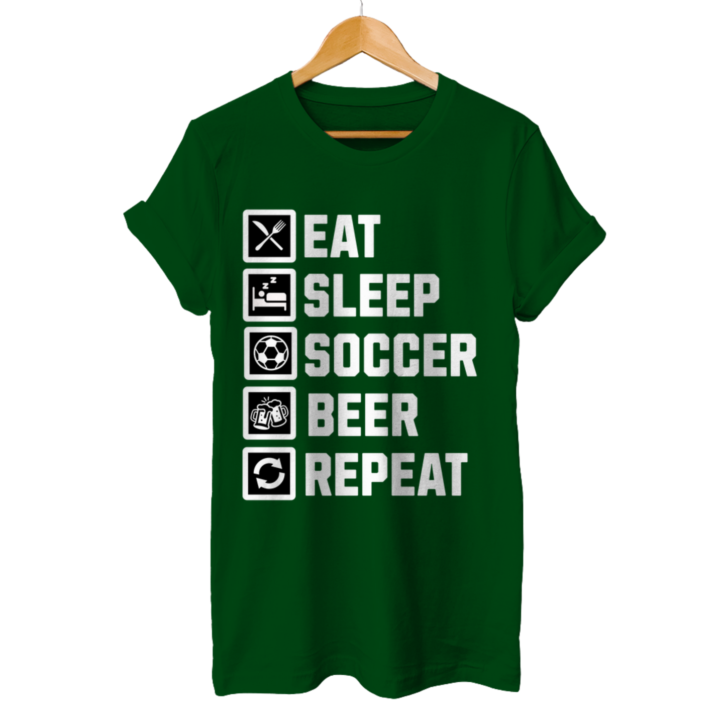 Eat-Sleep-Soccer-Beer-Repeat - Unisex T-Shirt