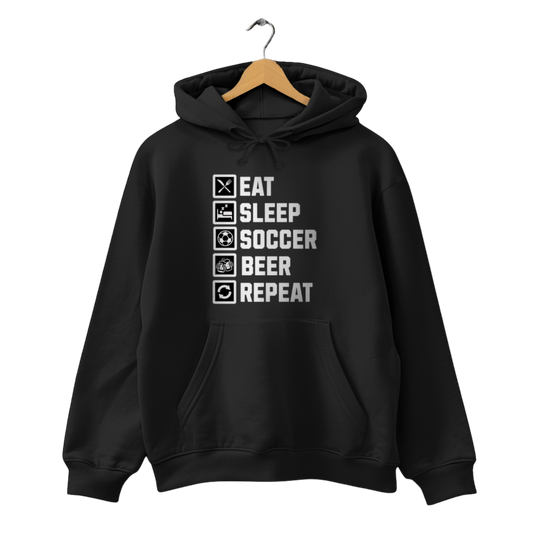 Eat-Sleep-Soccer-Beer-Repeat - Unisex Hoodie