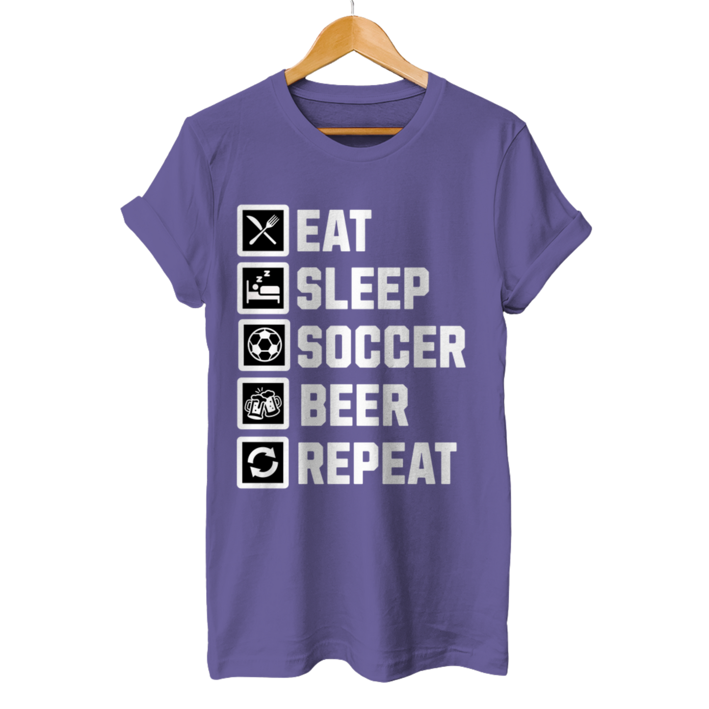 Eat-Sleep-Soccer-Beer-Repeat - Unisex T-Shirt