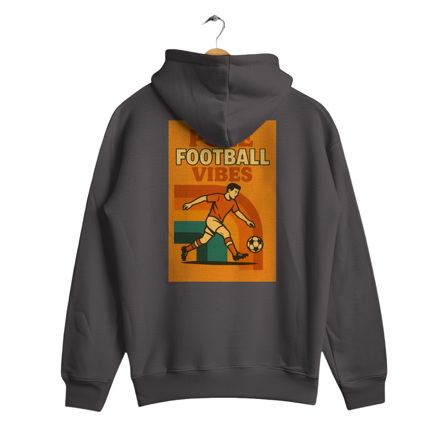 Pure Football Vibes Retro Poster Look - Unisex Hoodie