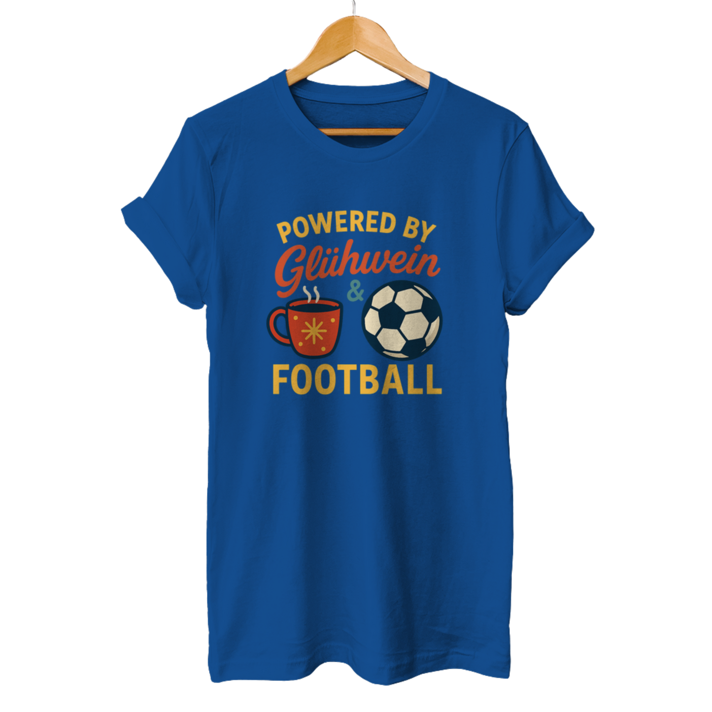 Powered by Glühwein & Football - Unisex T-Shirt