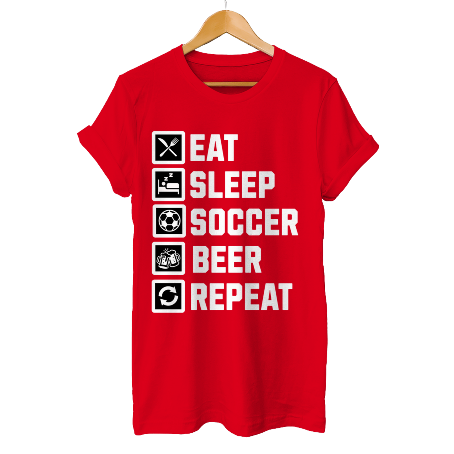 Eat-Sleep-Soccer-Beer-Repeat - Unisex T-Shirt