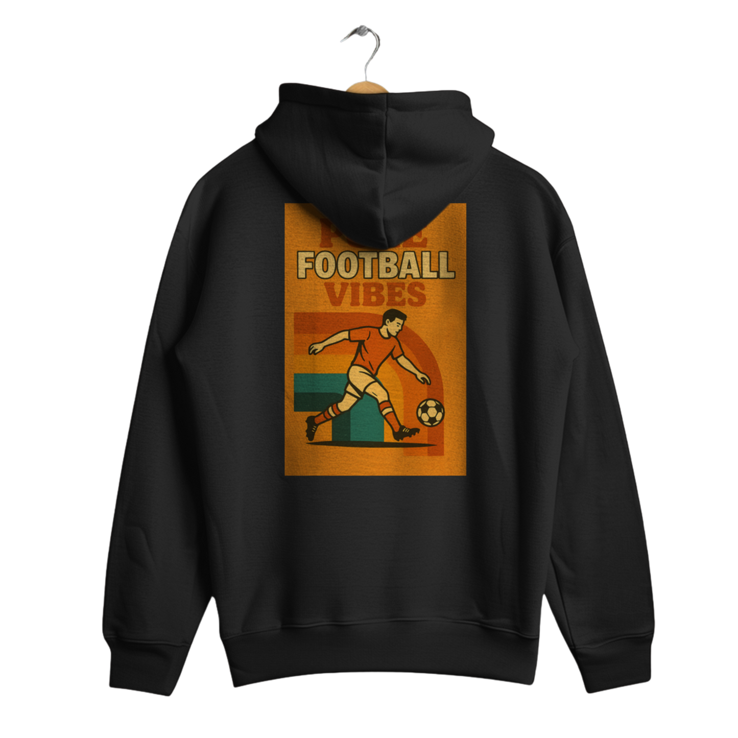 Pure Football Vibes Retro Poster Look - Unisex Hoodie
