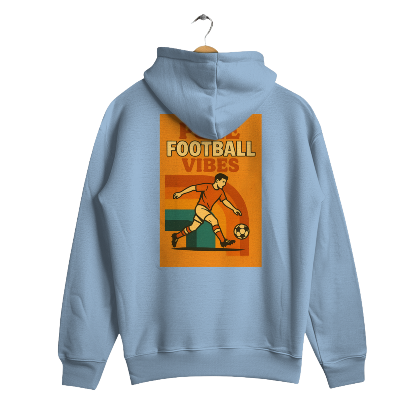 Pure Football Vibes Retro Poster Look - Unisex Hoodie