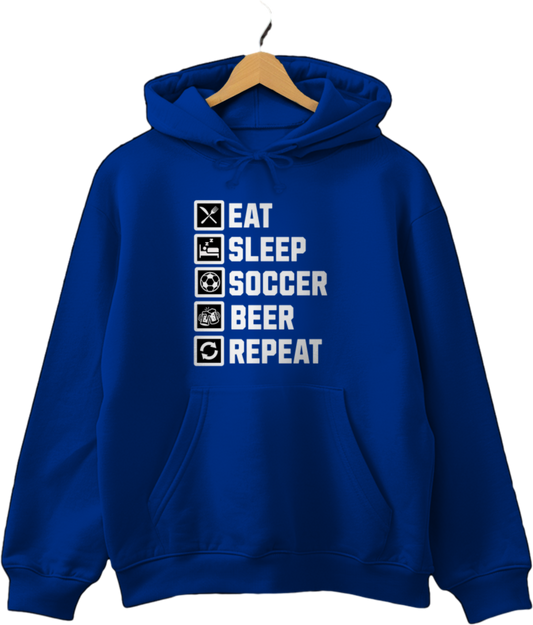 Eat-Sleep-Soccer-Beer-Repeat - Unisex Hoodie