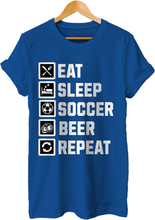 Eat-Sleep-Soccer-Beer-Repeat - Unisex T-Shirt