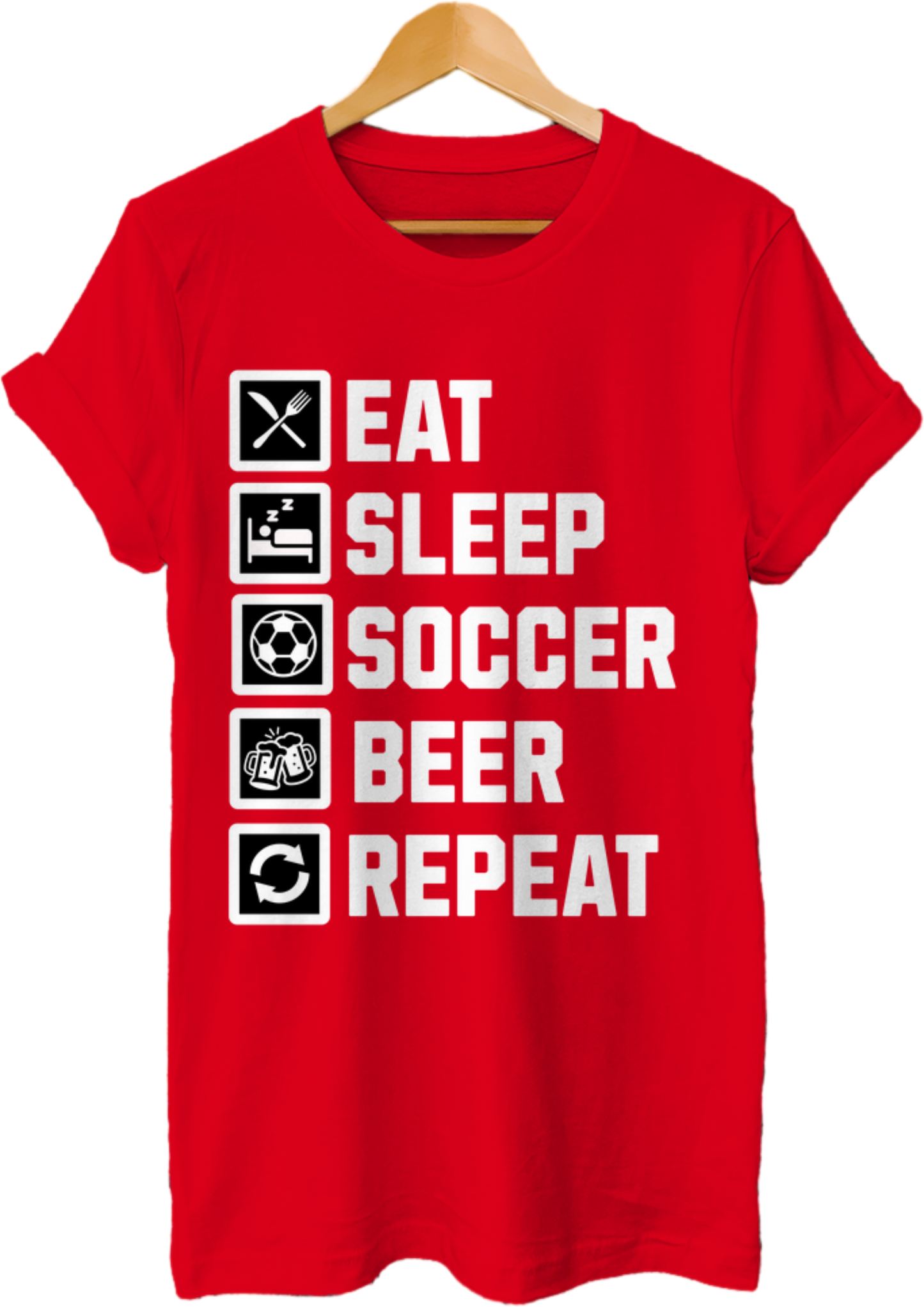 Eat-Sleep-Soccer-Beer-Repeat - Unisex T-Shirt