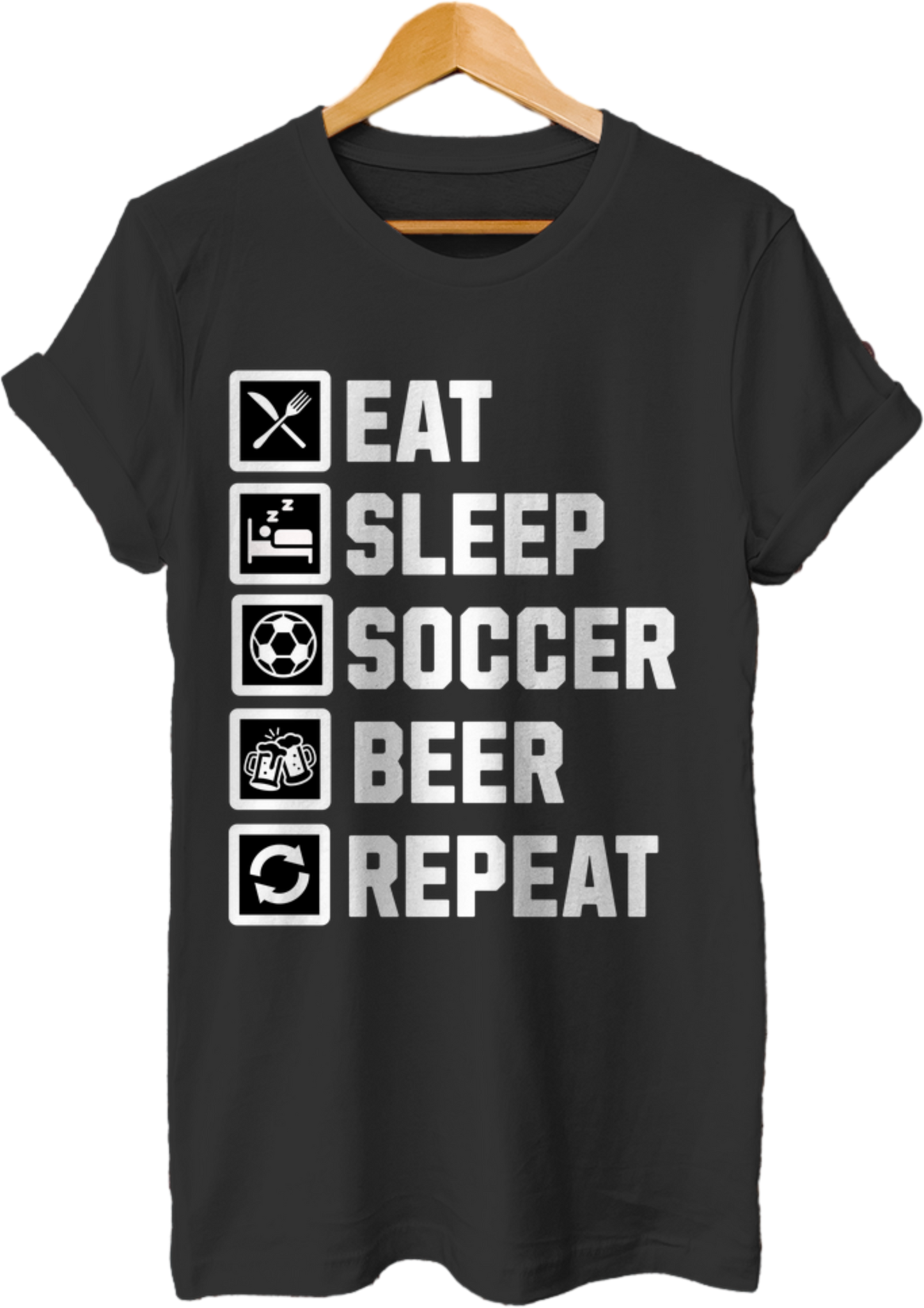 Eat-Sleep-Soccer-Beer-Repeat - Unisex T-Shirt