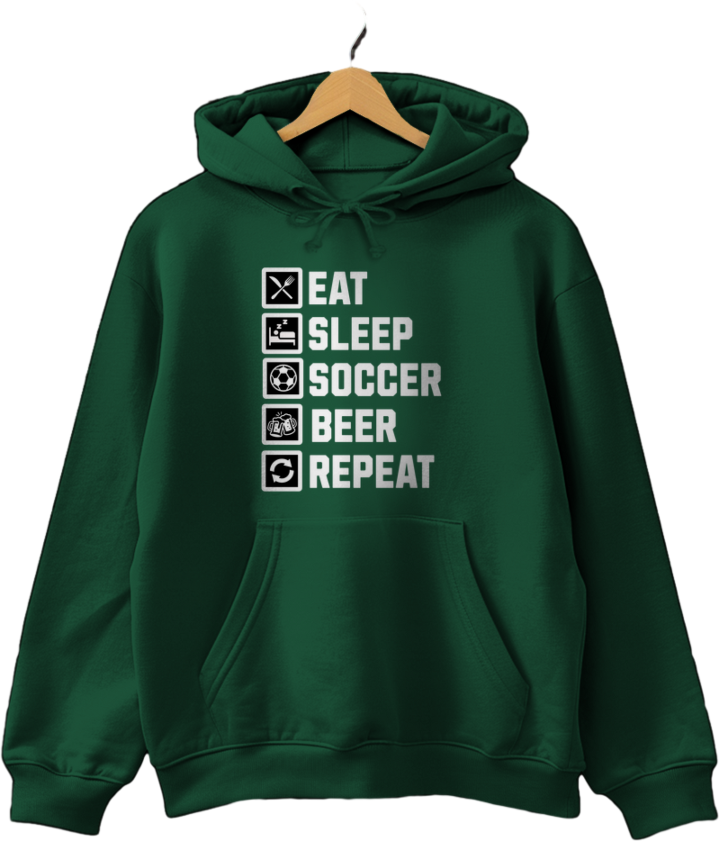 Eat-Sleep-Soccer-Beer-Repeat - Unisex Hoodie