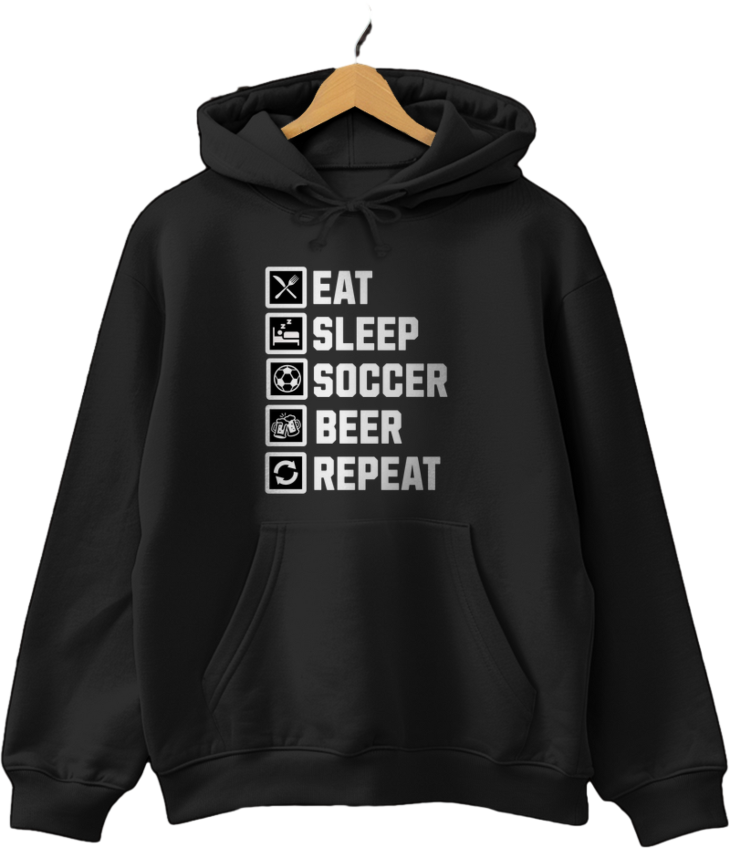 Eat-Sleep-Soccer-Beer-Repeat - Unisex Hoodie