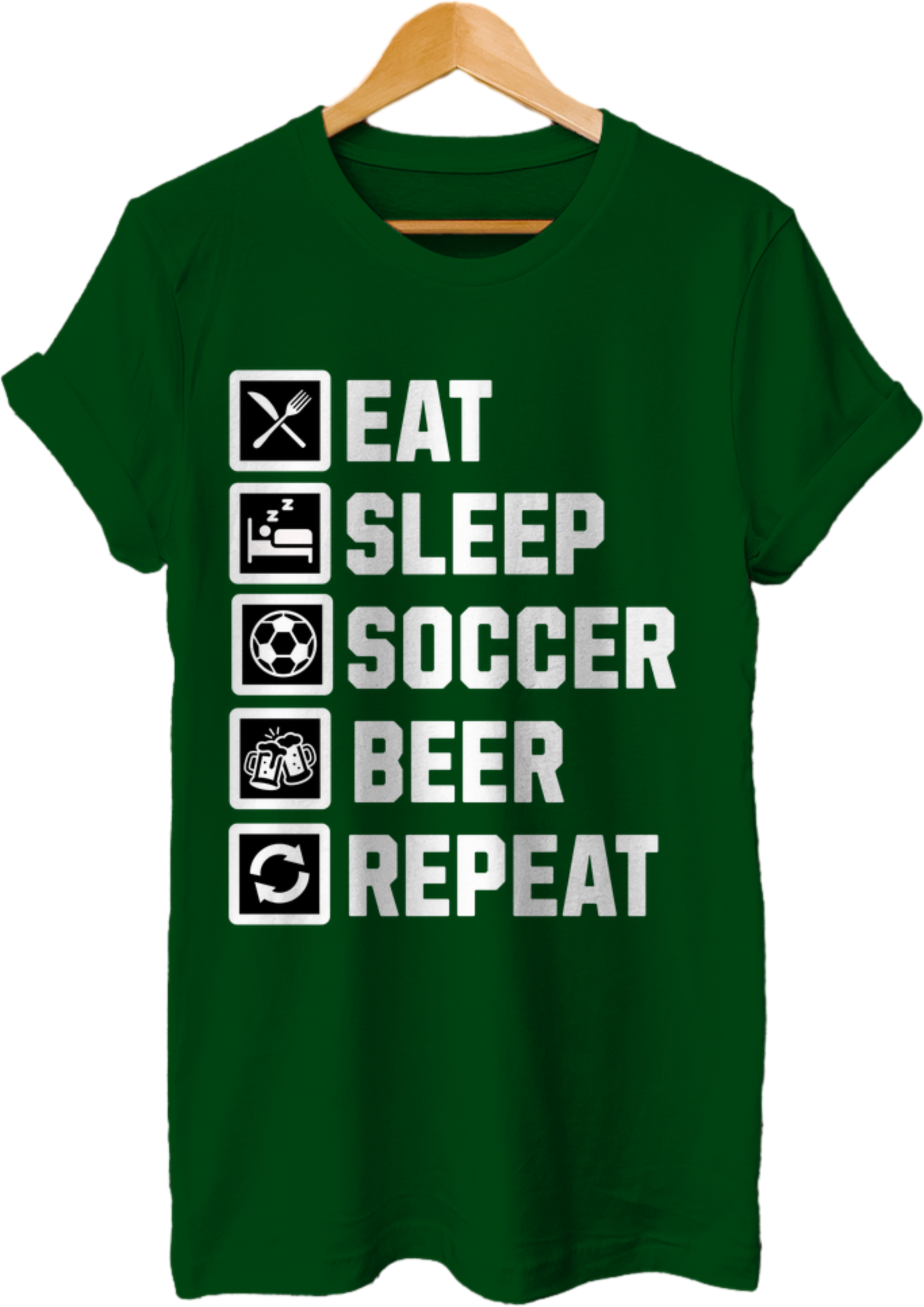 Eat-Sleep-Soccer-Beer-Repeat - Unisex T-Shirt