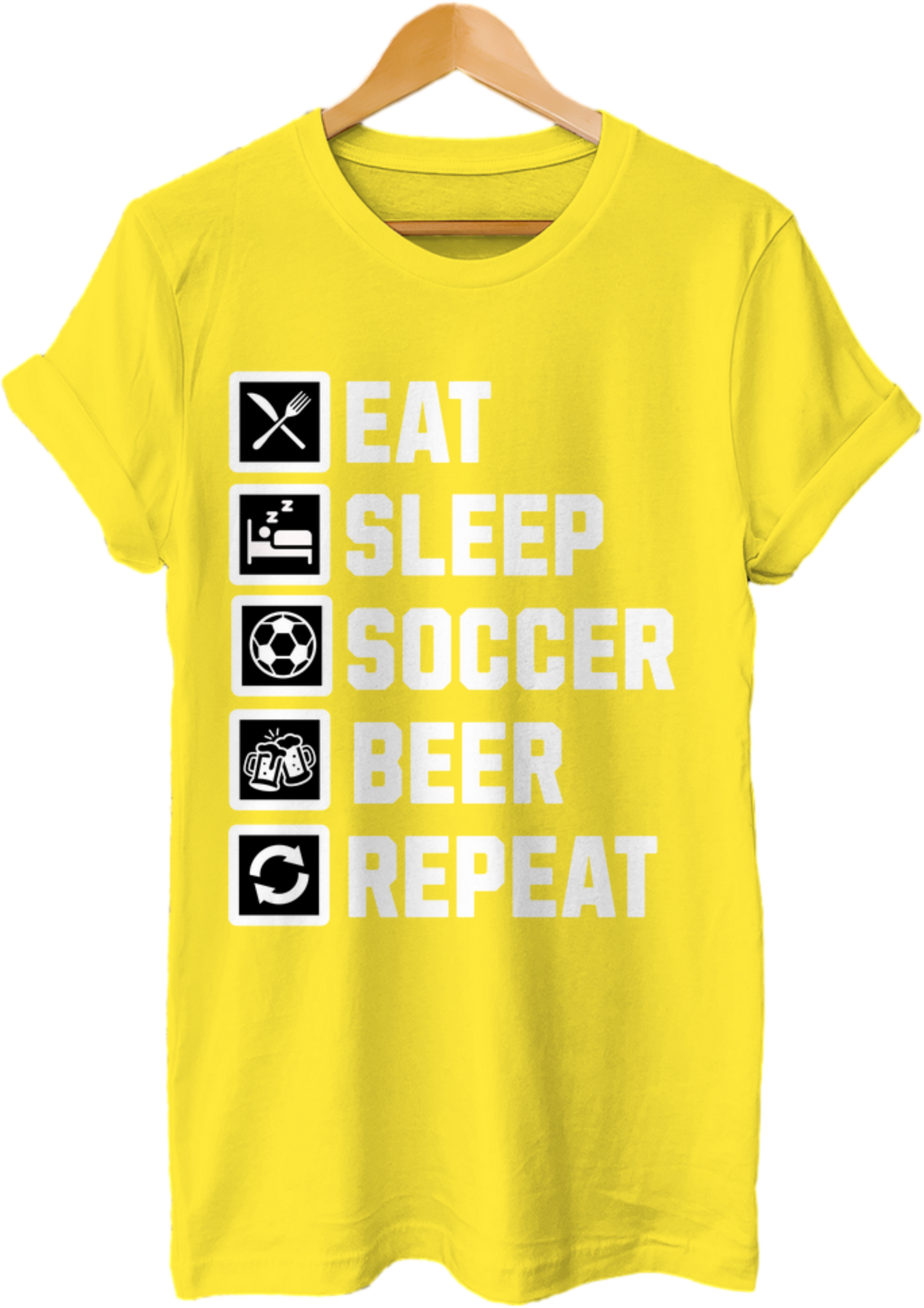 Eat-Sleep-Soccer-Beer-Repeat - Unisex T-Shirt